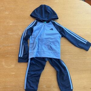 Adidas Tracksuit Set - Navy and Light Blue